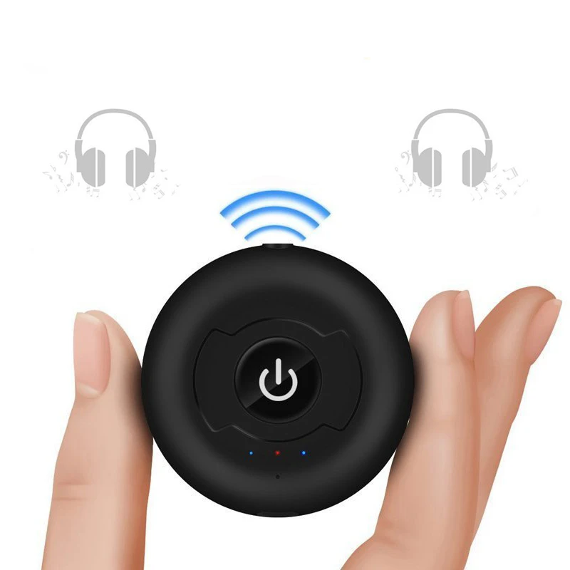 

Multipoint Bluetooth 5.0 Audio Transmitter For TV PC Connect 2 Headphones 3.5mm AUX Low Latency Stereo Wireless Adapter