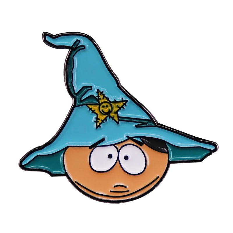 

XM-funny Cute anime wizard hat mix and match brooch funny movie badge boy pin badge