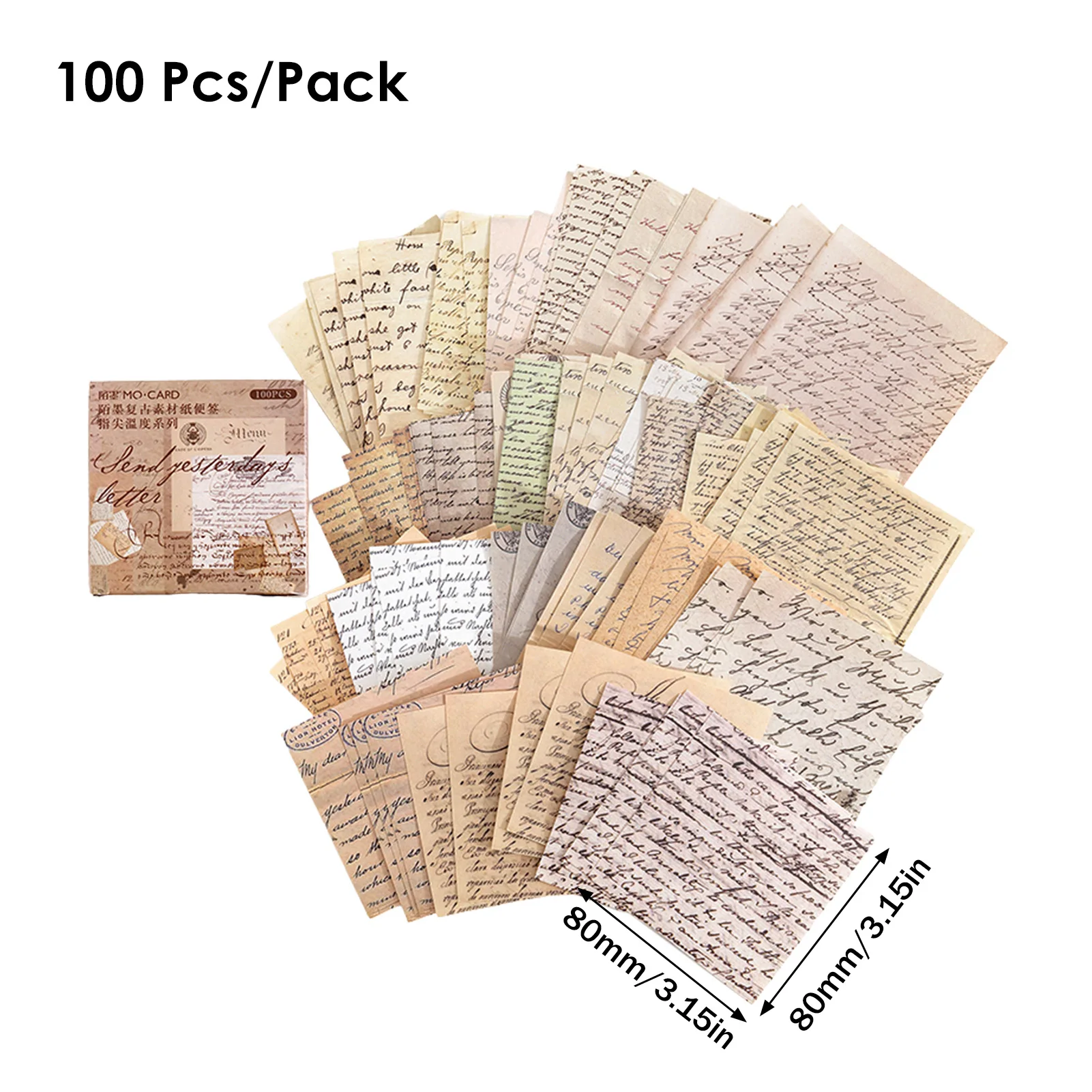 Принадлежности для ведения журналов 100 листов винтажный набор бумаги