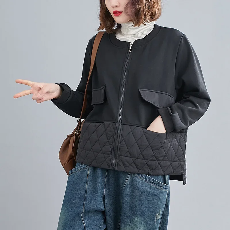 2024 новый стиль корейская версия свободная посадка короткая куртка больших