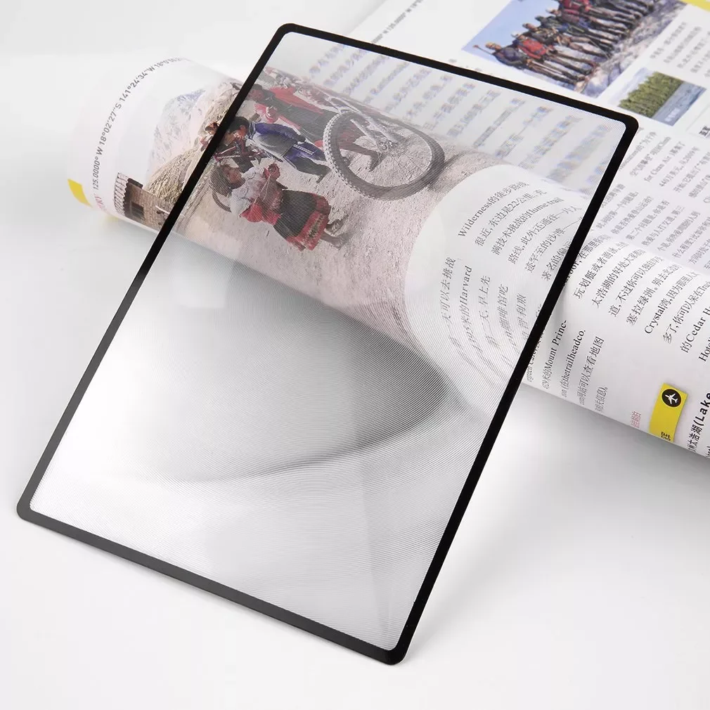 

Book Reading magnifier 30x19.5cm Page Magnification Convinient A4 Flat PVC Magnifier Sheet Magnifying Reading Glass Lens