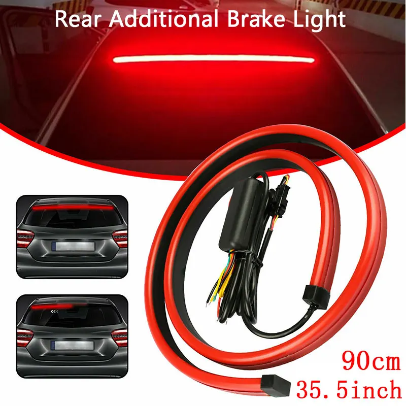 

Car Brake Light LED Turn Signal Running Tail Light High Mount Stop Driving Warning Modified Flashing Lamp Auto Flexible Strips