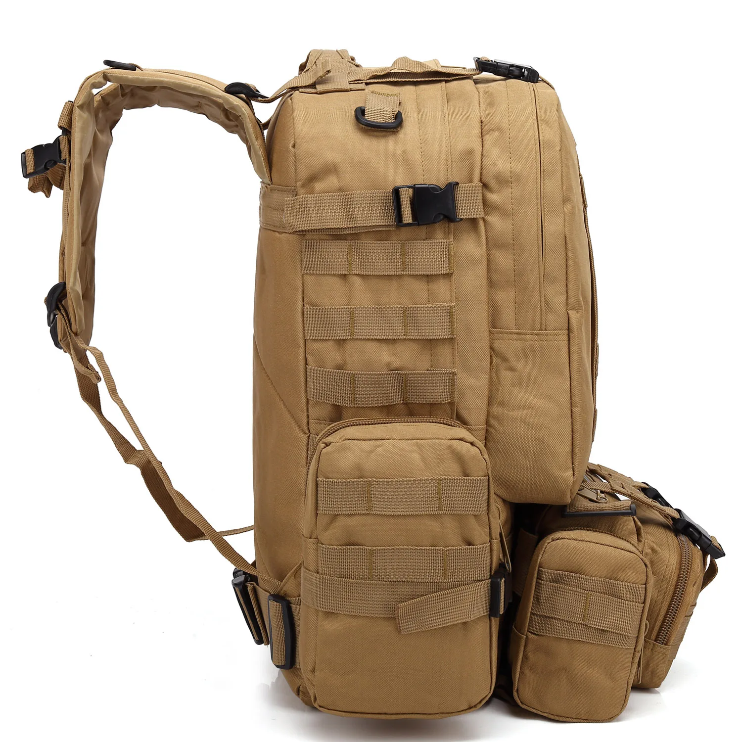 60L Large Capacity Men's Travel Tactical Backpack Waterproof Outdoor Hiking Rucksack Survival Molle Backpack