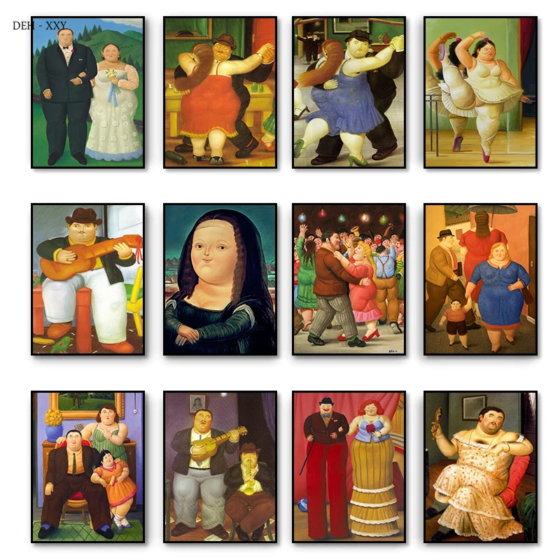 Художественные настенные плакаты с надписью Фернандо Ботеро