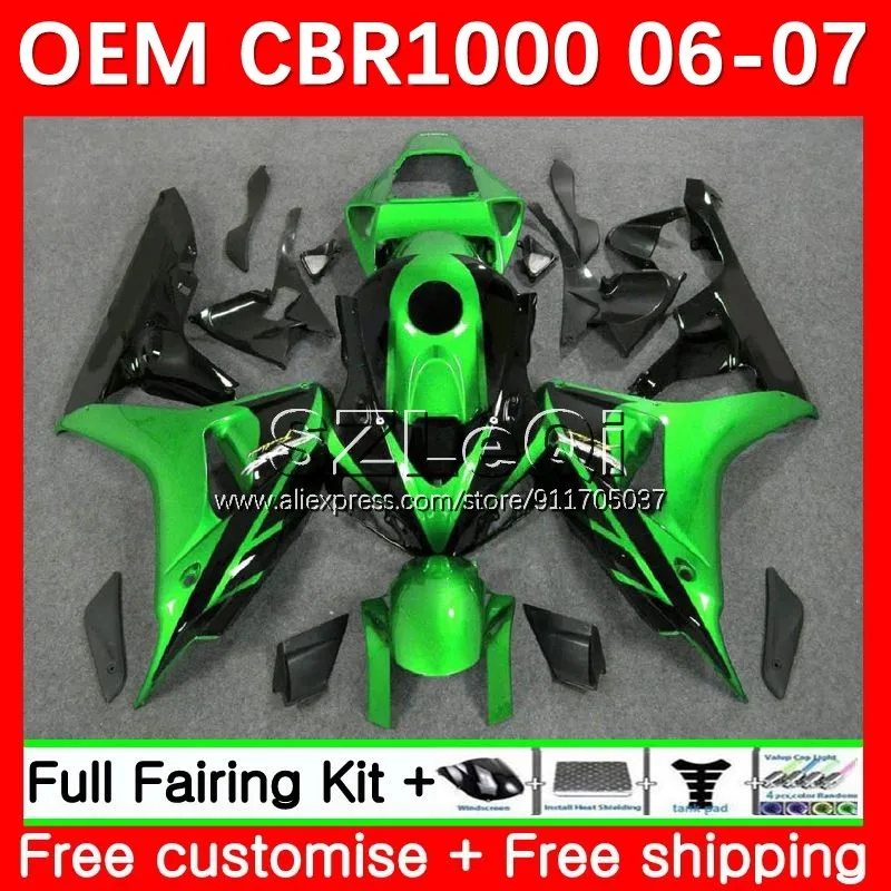 

Light green Injection OEM For HONDA 1000CC CBR-1000 CBR1000 CBR 1000 RR CC CBR1000RR 06 07 1000RR 2006 2007 Fairing Kit 50LQ.109