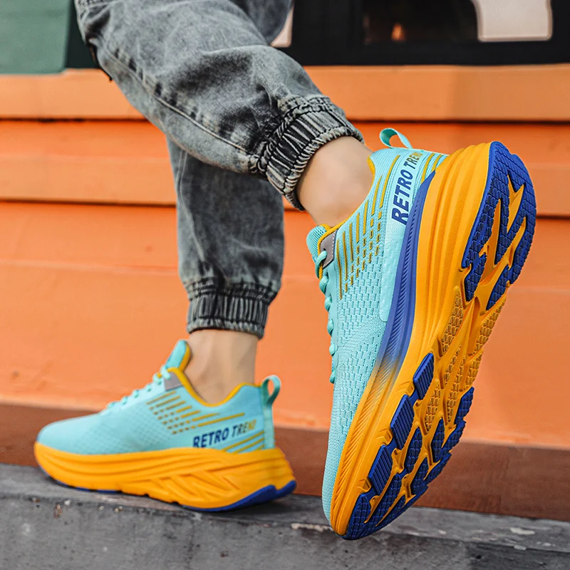 Men Running Shoes Marathon Outdoor Road Sport Shoes Stable Support Shock-relief Ultralight Rebound Sneaker Women Tenis Shoes