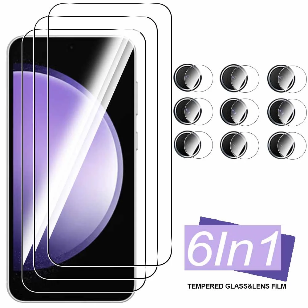 Защитное стекло для объектива камеры 6IN1 Samsung Galaxy S23 FE Sumsung S 23 23FE 5G 6 4 дюйма пленки из