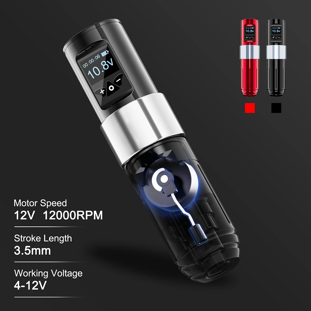Tuffking Wireless Tattoo Machine Pen Rotary Battery with 1700 Mah Portable Power Pack Digital LED Display For Body Art |