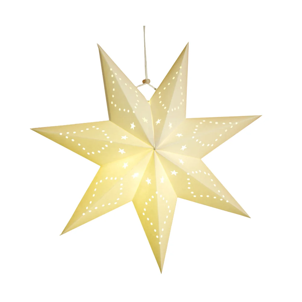 

Star Paper Lantern Christmas Hanging Lanterns Lamp Light Shade Lampshade Out Hollow 3D Decorations Lights Stars Coverdecoration