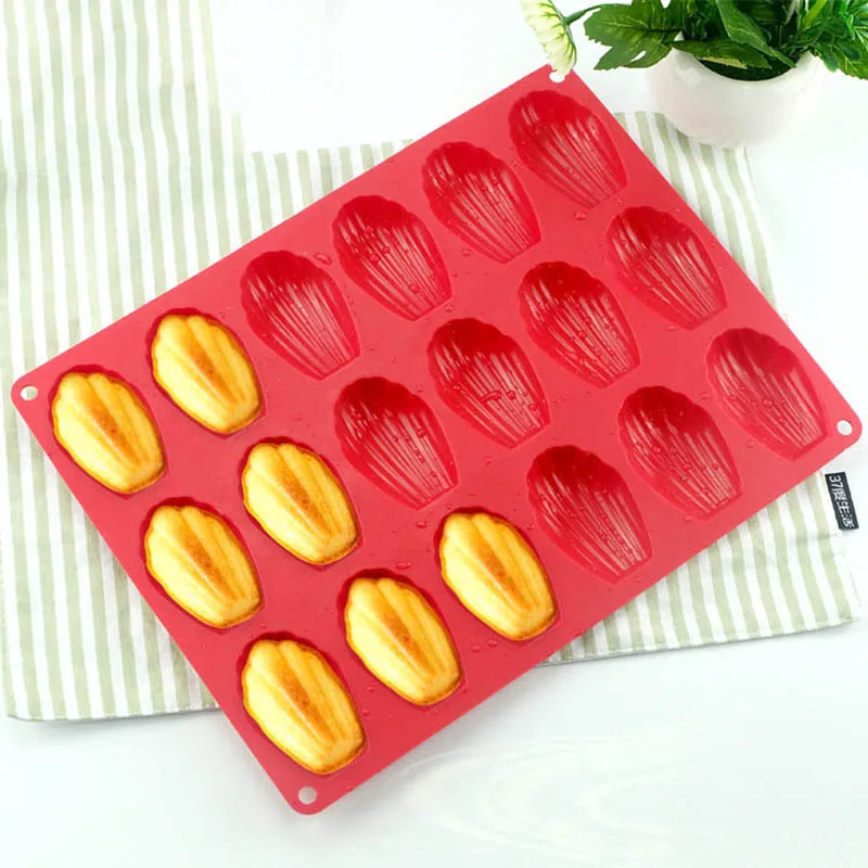 

Madeleine Biscuits Bakeware Tools Easy To Release Diy Silicone Cake Mould Non-sticky 3d Shell Baking Pan Bpa-free Cookie Mold