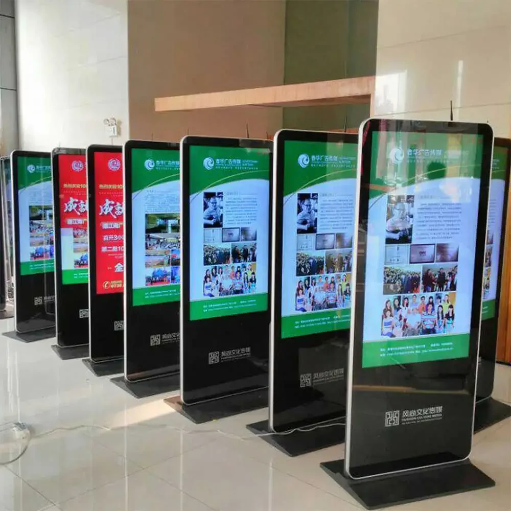 55-дюймовая внутренняя напольная подставка Wi-Fi сенсорный экран киоск дисплей