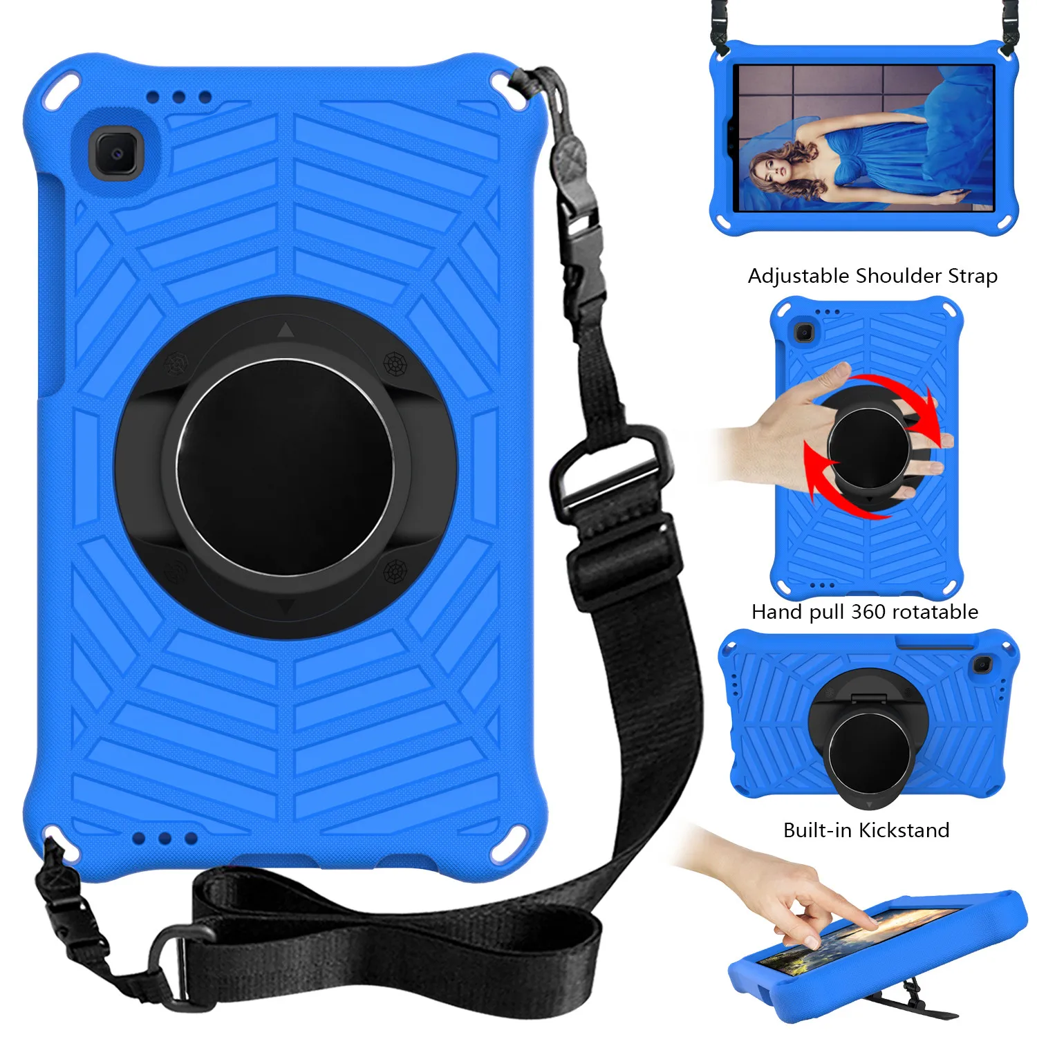

Case for Samsung Galaxy Tab A7 Lite 2021 SM T220 T225 Shock Proof Kids EVA Safe Tablet Cover with Shoulder Strap 8.7 inch Funda