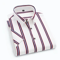summer high sense black stripe shirt mens long sleeve business casual shirt slim and unpressed mens inch shirt 3xl 4xl