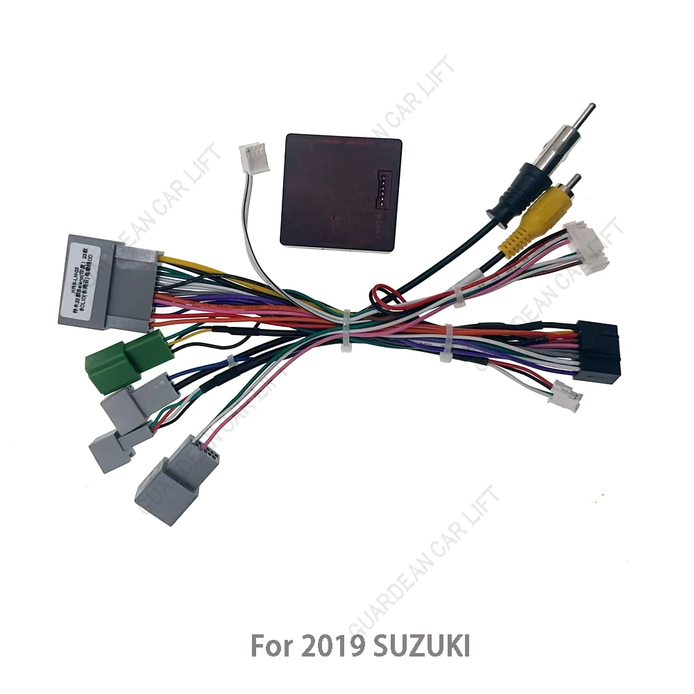 

Автомобильный радиопроводка, 16-контактный адаптер жгута проводов с CANBUS Box OUDI для SUZUKI 2019, стереоразъем, Android-навигация