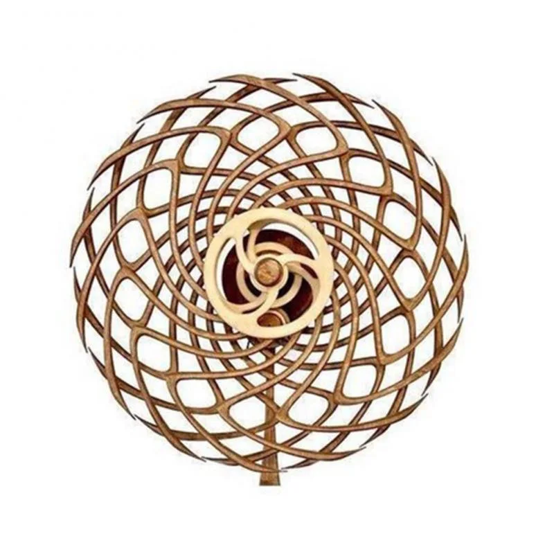 

Creativity Handmade Wooden Windmill Ornaments 3D Rotating Kinetic Energy Sculpture Wedding Christmas Birthday Present Home Deco