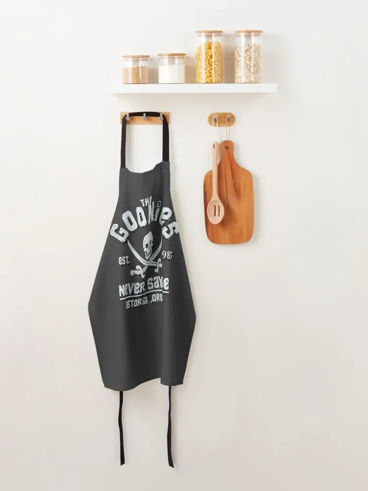 Винтажный фартук goonet Never Say Die состаренная ретро-маска 80-х годов Новогодняя