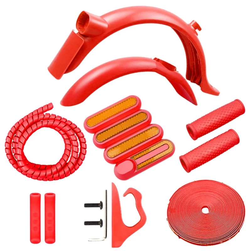 

Coloured Mudguard Kit For Xiaomi M365 1S Pro 2 Scooter Fender Line Tube Anti-Collision Strip Handlebar Grip