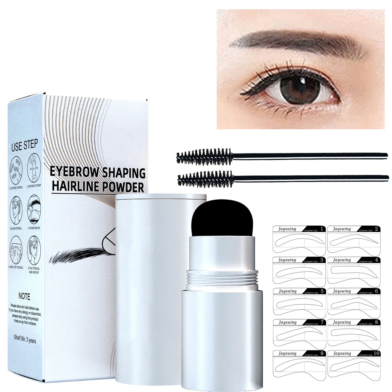 

Набор для штамповки бровей, формирователь бровей, трафарет для бровей, портативный формирователь бровей, пудра для линий волос, стойкая пуд...