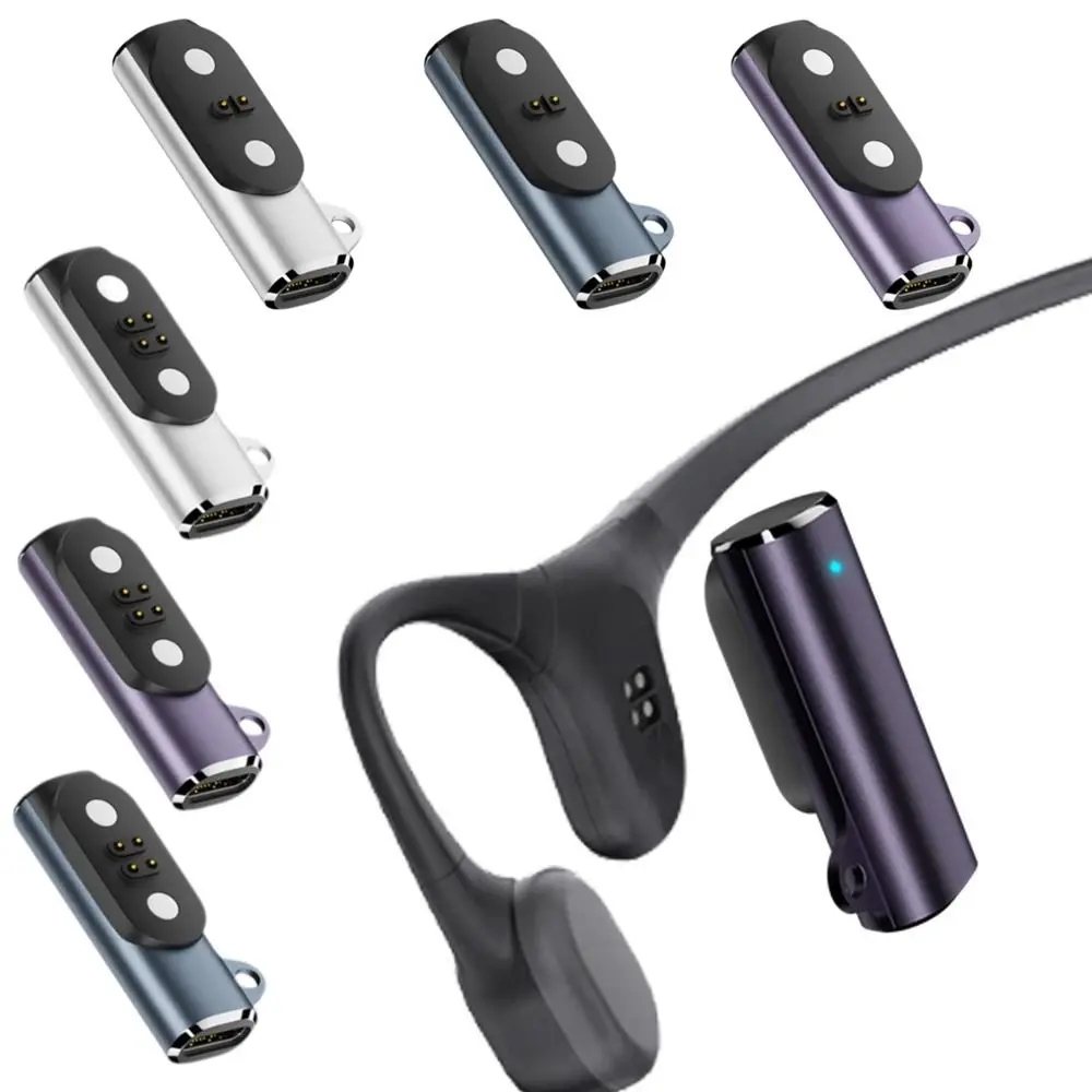 Фото Наушники с костной проводимостью, зарядный адаптер USB-C, алюминиевый сплав, светодиодный индикатор, магнитный конвертер, безопасные для MOJAWA Run Plus Mojo2 №1