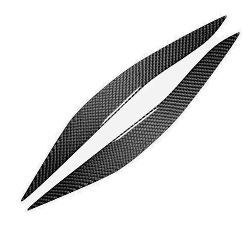 

1 Pair Carbon Fiber Headlight Eyebrow Eyelid Cover For BMW 5 Series F10 2010-2013 Car Headlight Cover Carbon Fiber