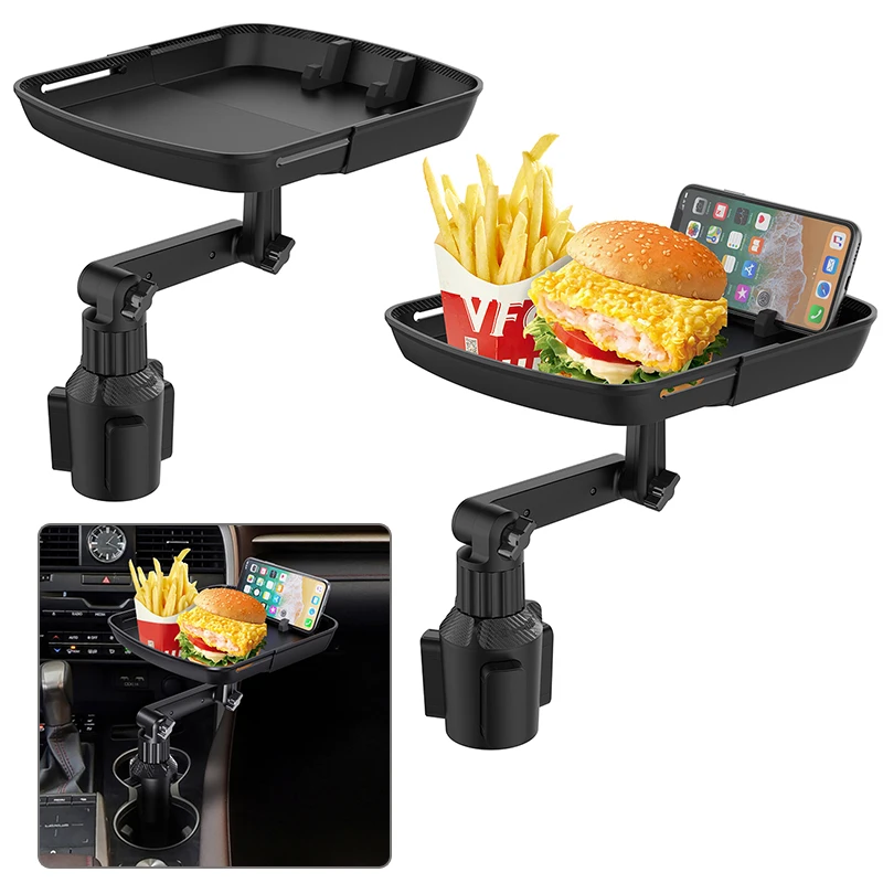 

Многофункциональный Автомобильный держатель для телефона с подносом для еды поворачивающийся на 360 ° Регулируемый автомобильный поднос дл...