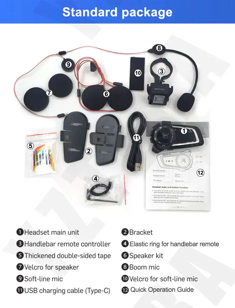 

Беспроводная гарнитура для шлема ANYSECU PTT H1 для 4G-W2PRO W7PLUS T60 A970S POC радио REALPTT ZELLO мотоциклетный шлем локомотив