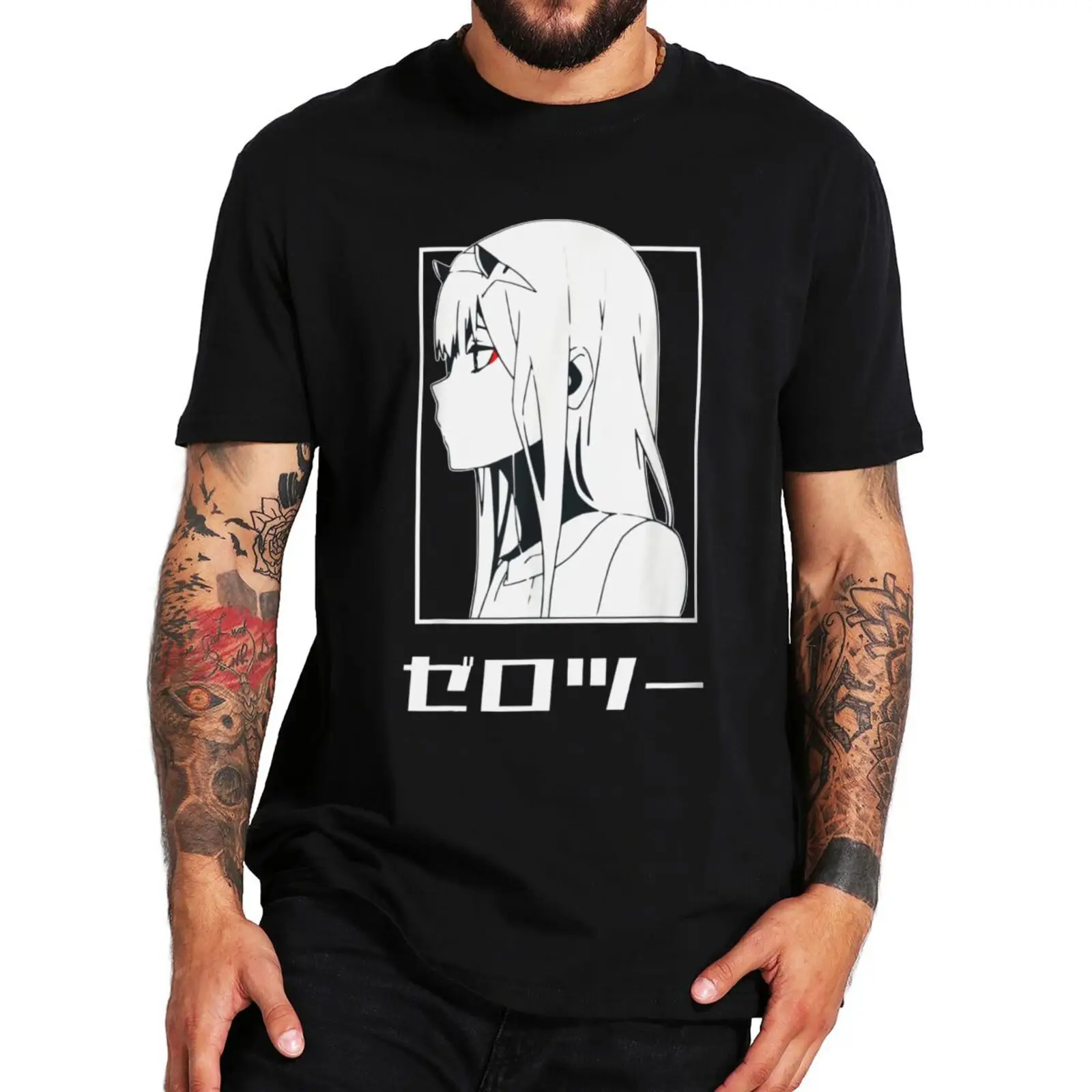 

Zeros Two Darlings 002 T Shirt Anime Darling In The Franxx Fans Tee Tops Casual 100% Cotton Premium Summer T-shirt EU Size