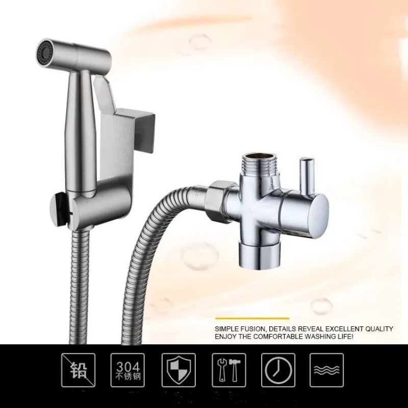 

Bidet Toilet Accessories Hygienic Shower for Bathroom Portable WC Wash Seat Anal Douche Cleaner Sprayer Stainless Steel Supplies