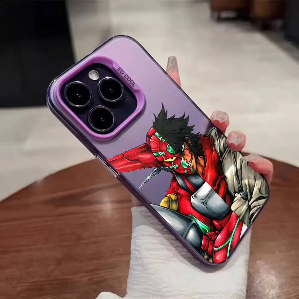 Фото Чехол для телефона Ryoma Nagare Getter Robo для iPhone 17, 16, 15, 14, 13, 12, 11, Mini, Pro, E, MAX, матовый, белый, цвета конфет. №4