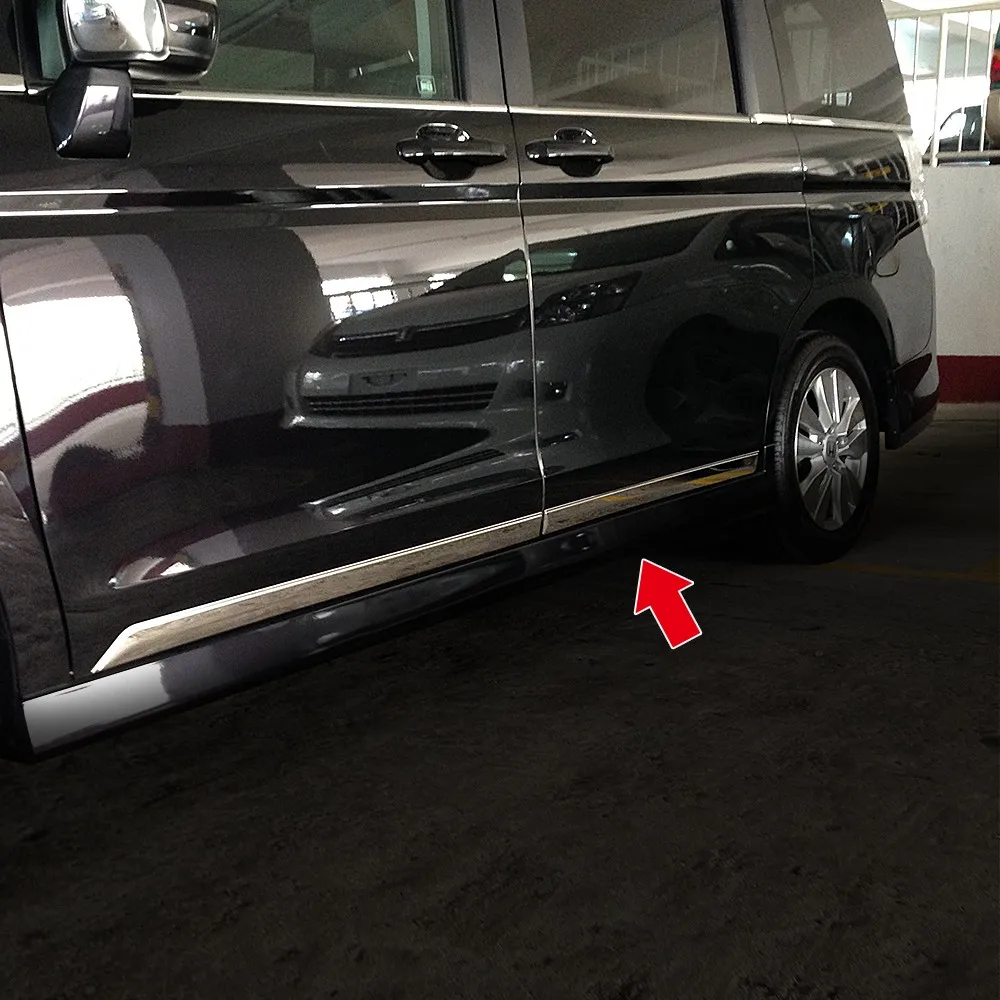 JY 4 шт. SUS304 нержавеющая сталь дверь боковая Нижняя отделка крышка автомобильный