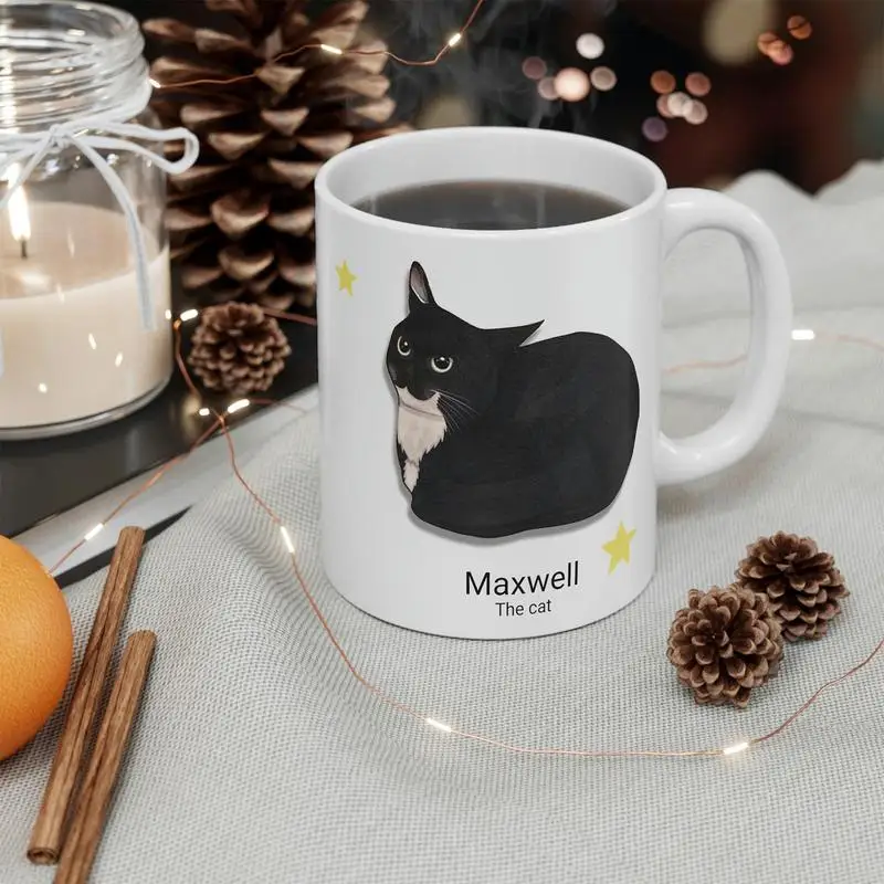 

Керамическая кофейная плитка Maxwell в виде кошки, термостойкая Милая кружка для напитков в виде животных, посудомоечная машина, безопасная для микроволновой печи, детское холодное молоко