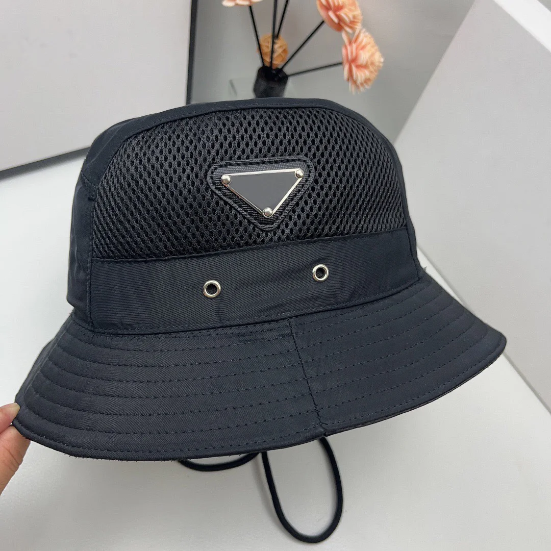 

Summer Designer Bucket Hat Woman Men's Fisherman Sun Hat Panama Hat Fishing Hiking Breathable Net Quick-drying Nylon Big Hat