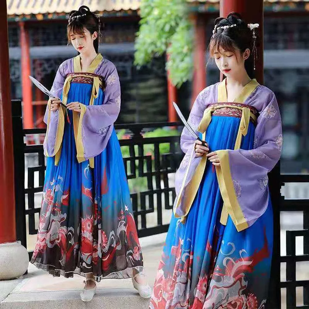 Карнавал на Хэллоуин ханьфу Женская традиционная одежда в древнем китайском