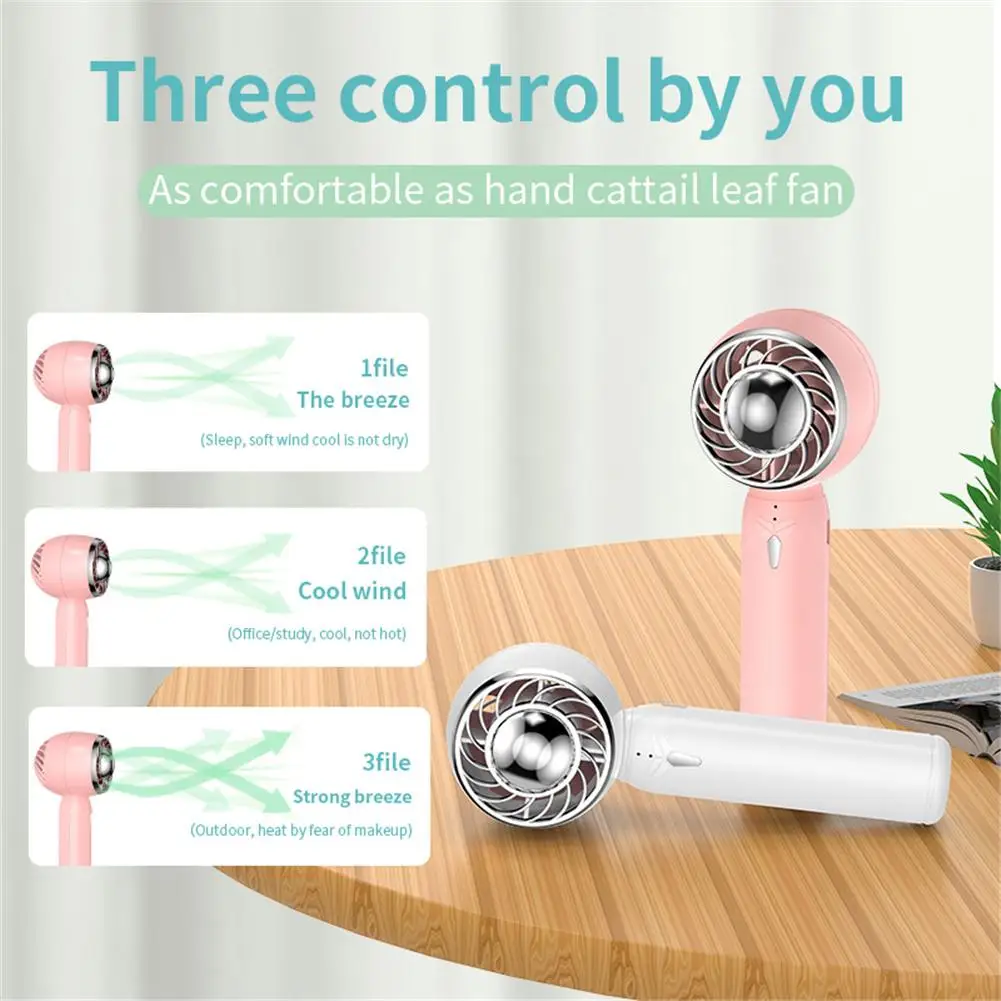 

1PC Handheld Usb Fans Rechargeable Mini- Hold Fans 2000mAh Student Outdoors Portable Small Fan DC Mini Air Cooler For Travel