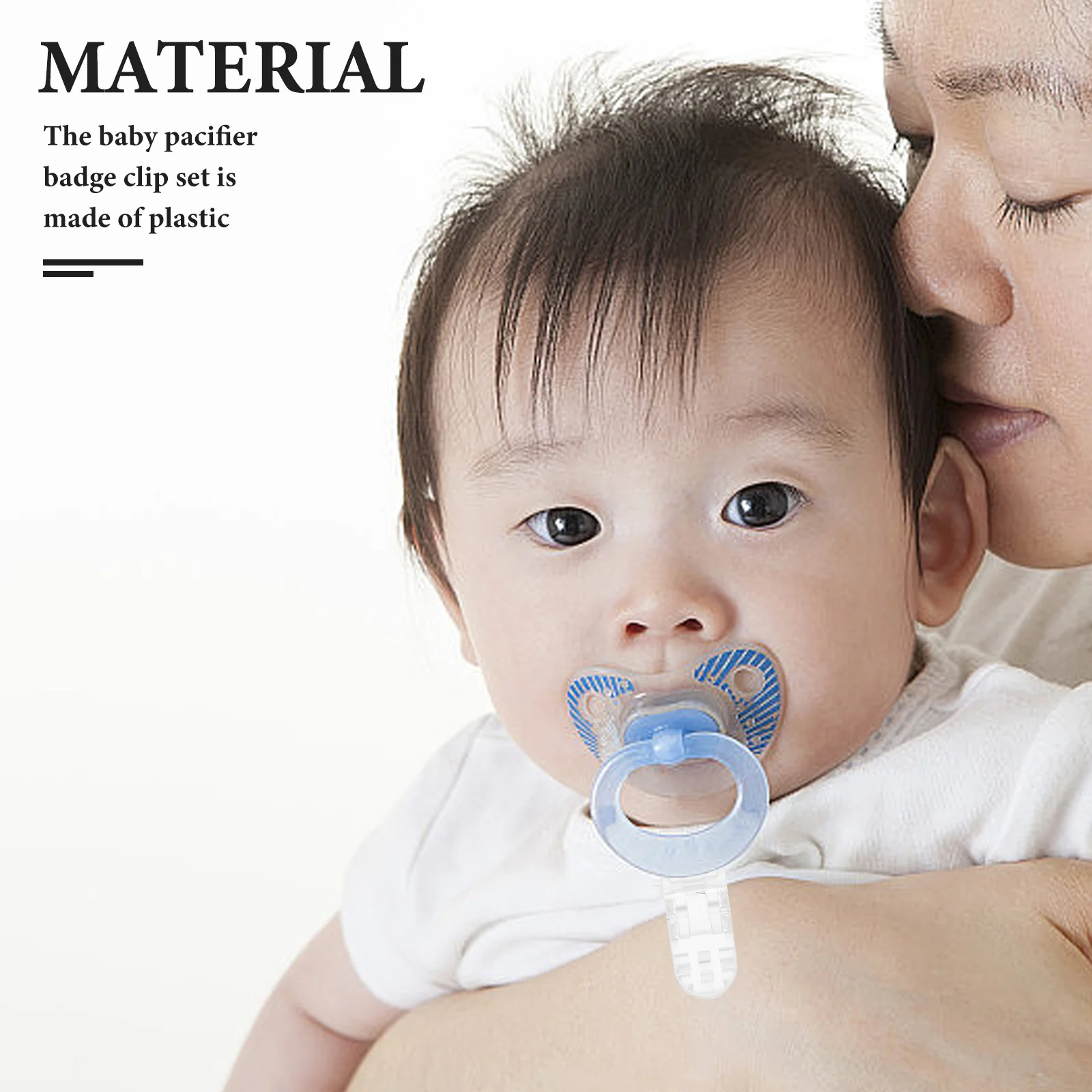 25 шт. Т-образные прозрачные пластиковые зажимы для детской соски бейджей