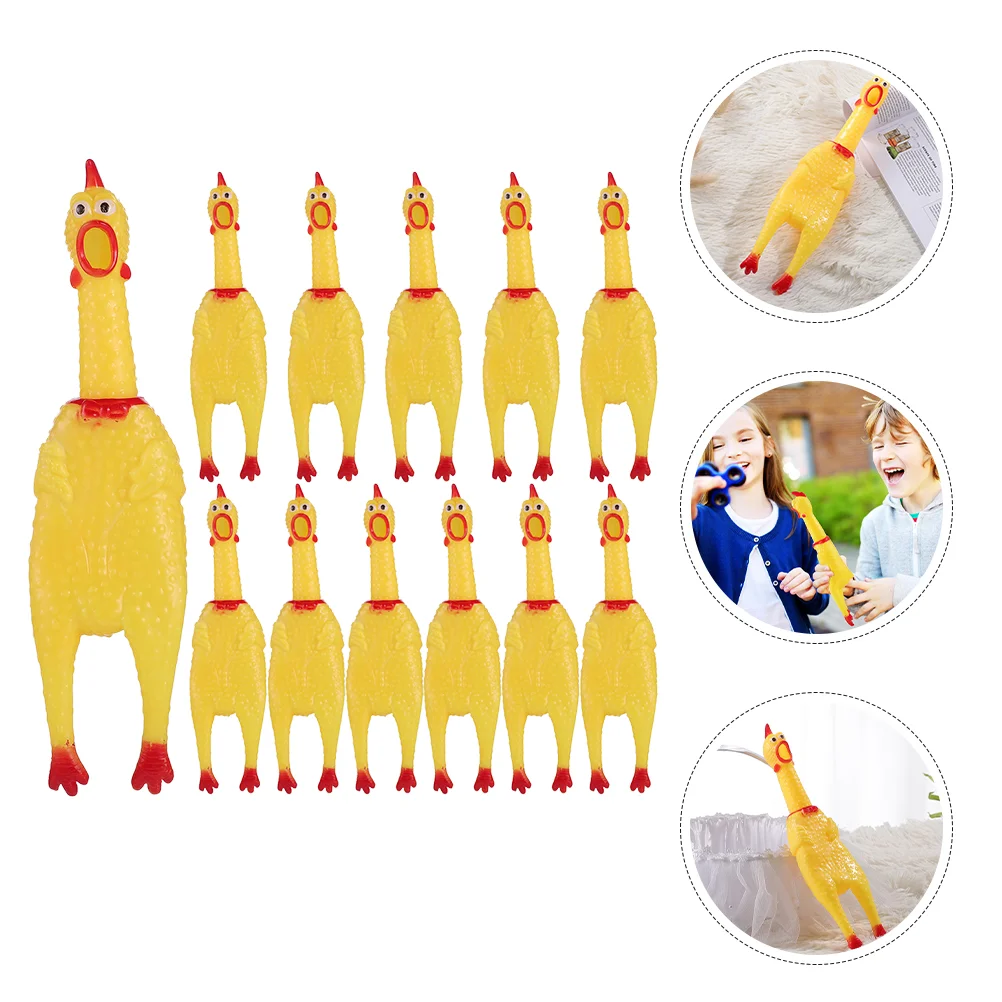 

Vent Chicken Dog Chew Toy Screaming Party Squeaky Toys Funny Stuff Vinyl Shrilling