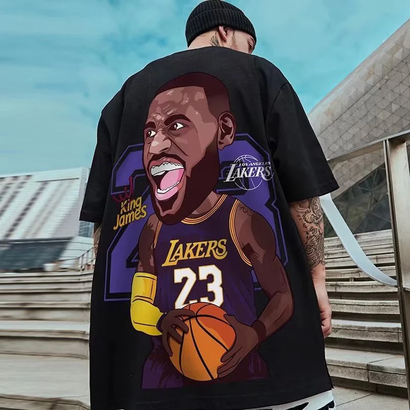 

King James T-shirts Hip Hop High Street Print Men Women Oversize T Shirt