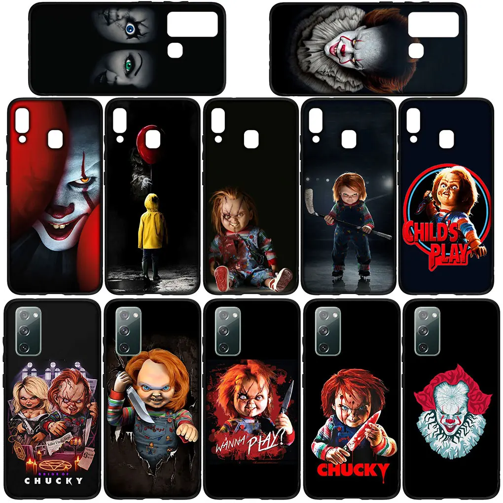 Детский чехол changky Pennywise It Stephen King's для Samsung Galaxy S24 S23 Fe Ultra Plus A55 A35 A24 A25 A15 A05 M55 M15