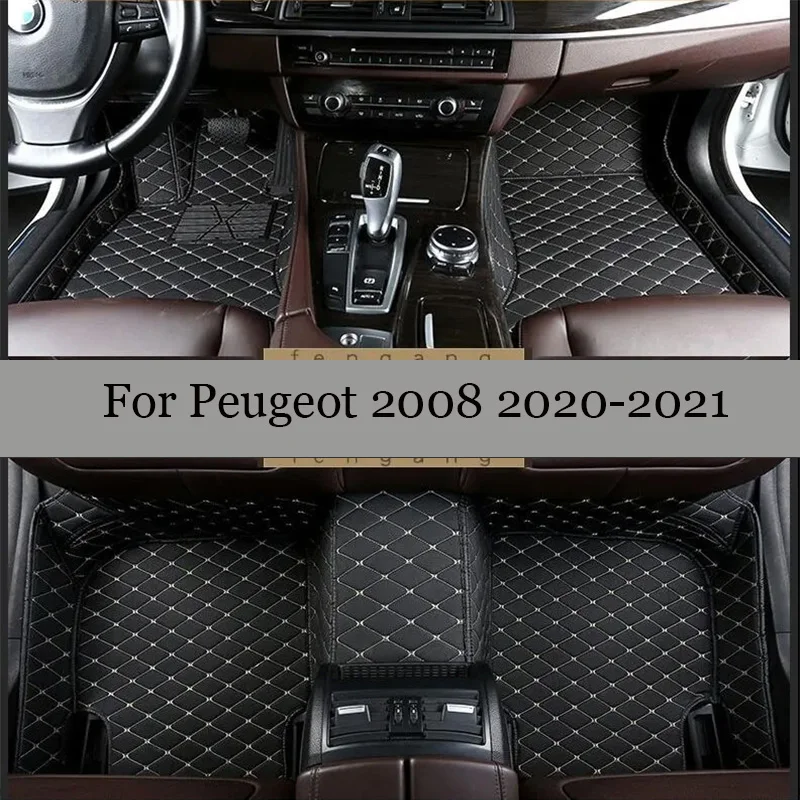 

Car Floor Mats For Peugeot 2008 2020 2021 Carpets Foot Pads Accessories Interior Parts Waterproof Protect Rugs Automobile Dash