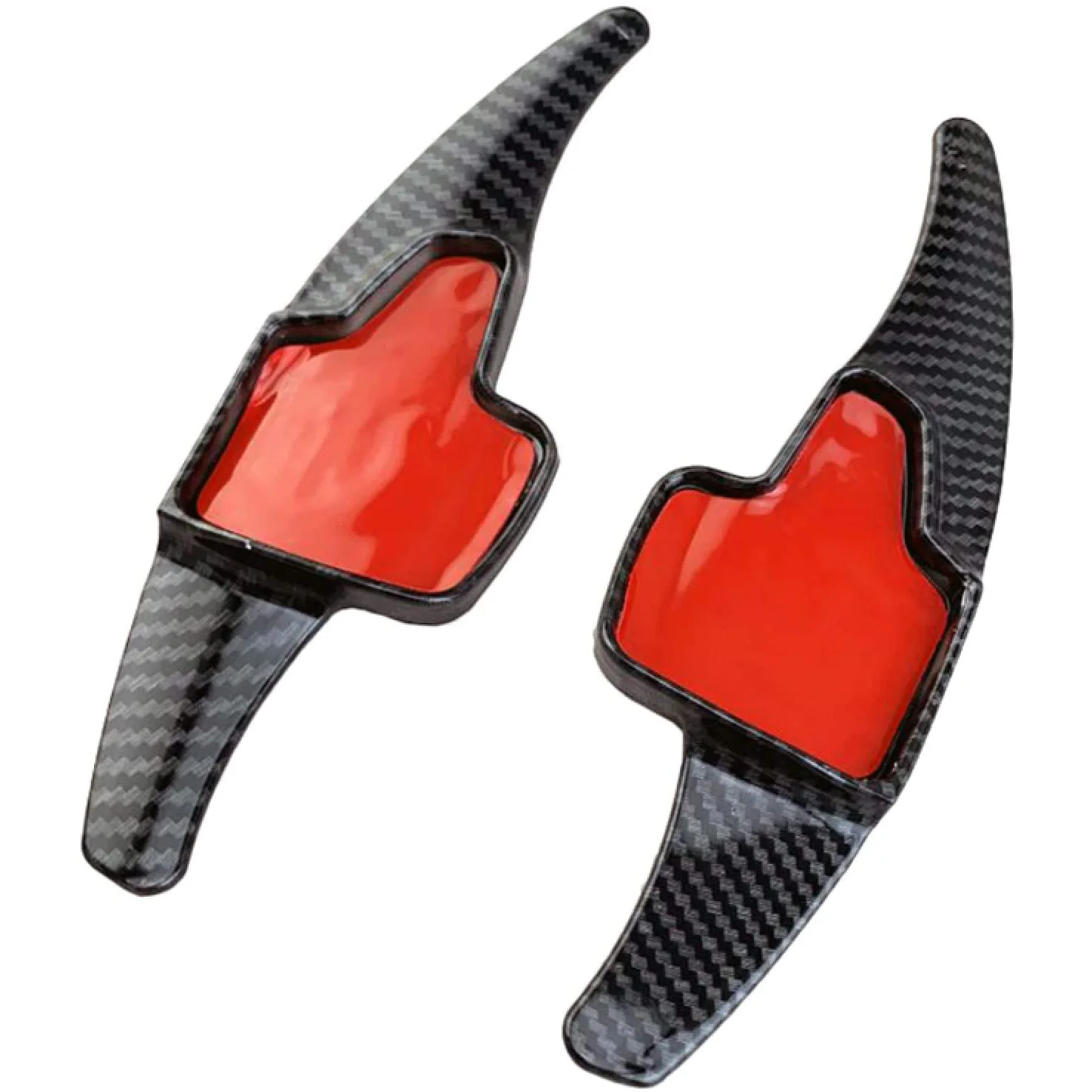 

ABS Carbon Fiber Steering Wheel Shift Paddle Shifter Extension Shape for Ford Focus Kuga EcoSport Interior Accessories