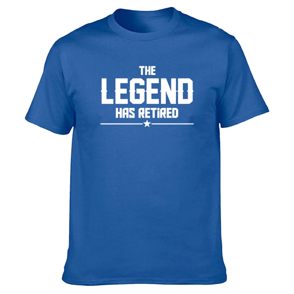 

Черная хлопковая Футболка The Legend Has на пенсию с забавными цитатами, графическая уличная одежда с короткими рукавами, футболка большого разме...