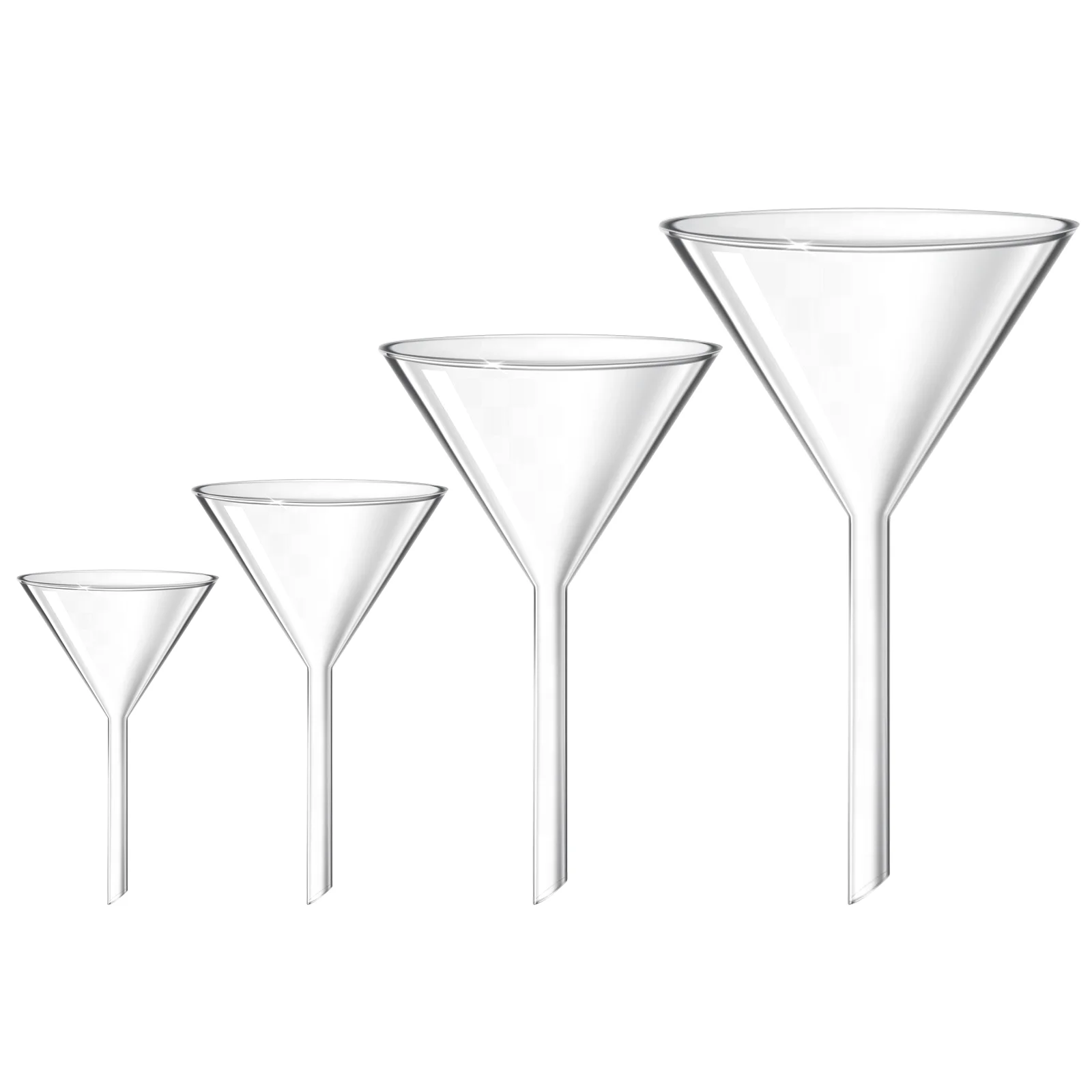 

4 Pcs Gift Funnel Filling Bottles Classroom Supplies Mini Funnels Laboratory Glassware School Vitroleros Para