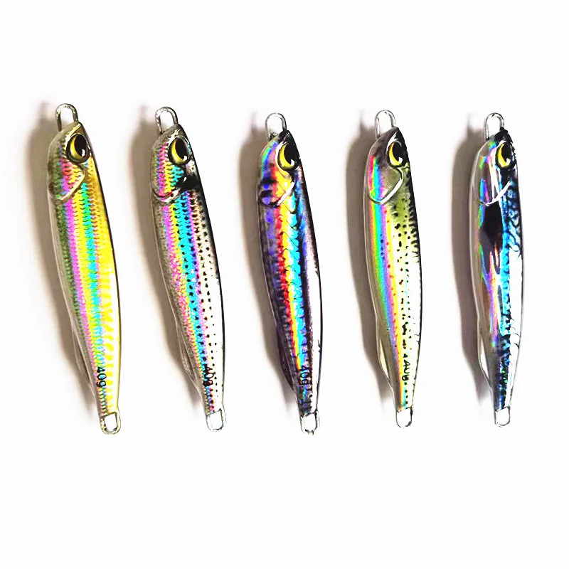 

Ufishing Shore Cast 20g/30g/40g/60g 3D Printed Metal Jig Bait 1Piece/Lot Slow Jigging Fishing Lure
