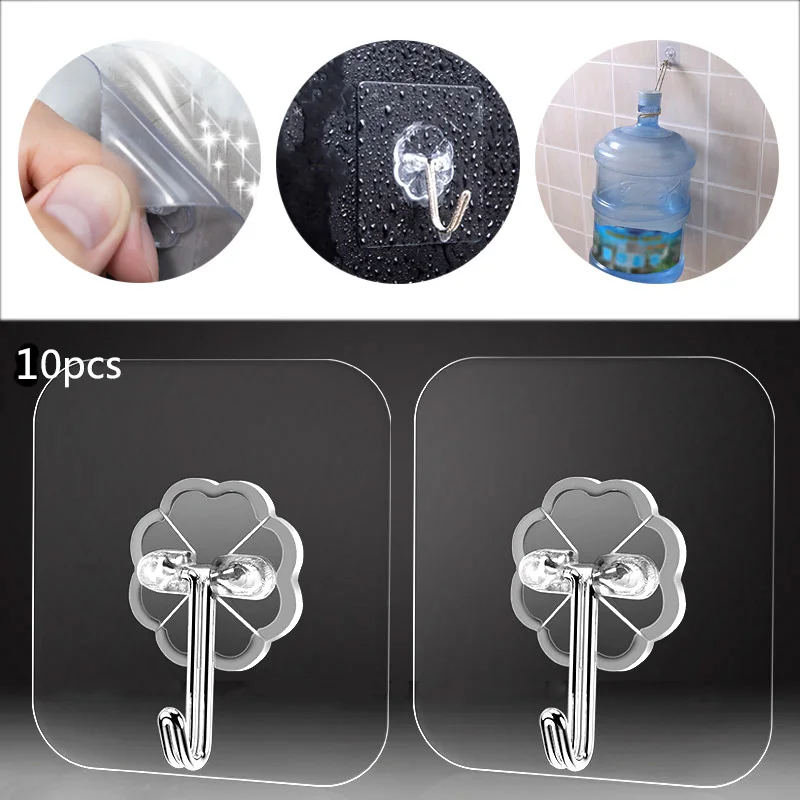 

2/5/10 шт., прозрачные крючки из нержавеющей стали