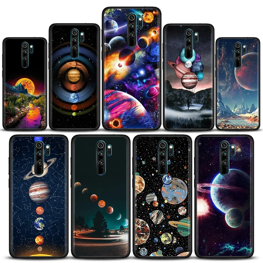 

Universe Planet Star Starry Sky Sun Scenery Funda Xiaomi Redmi 9 9C NFC 9T 9A 10 8A 7 6A Case Cover For Redmi K40 K50 Soft Coque