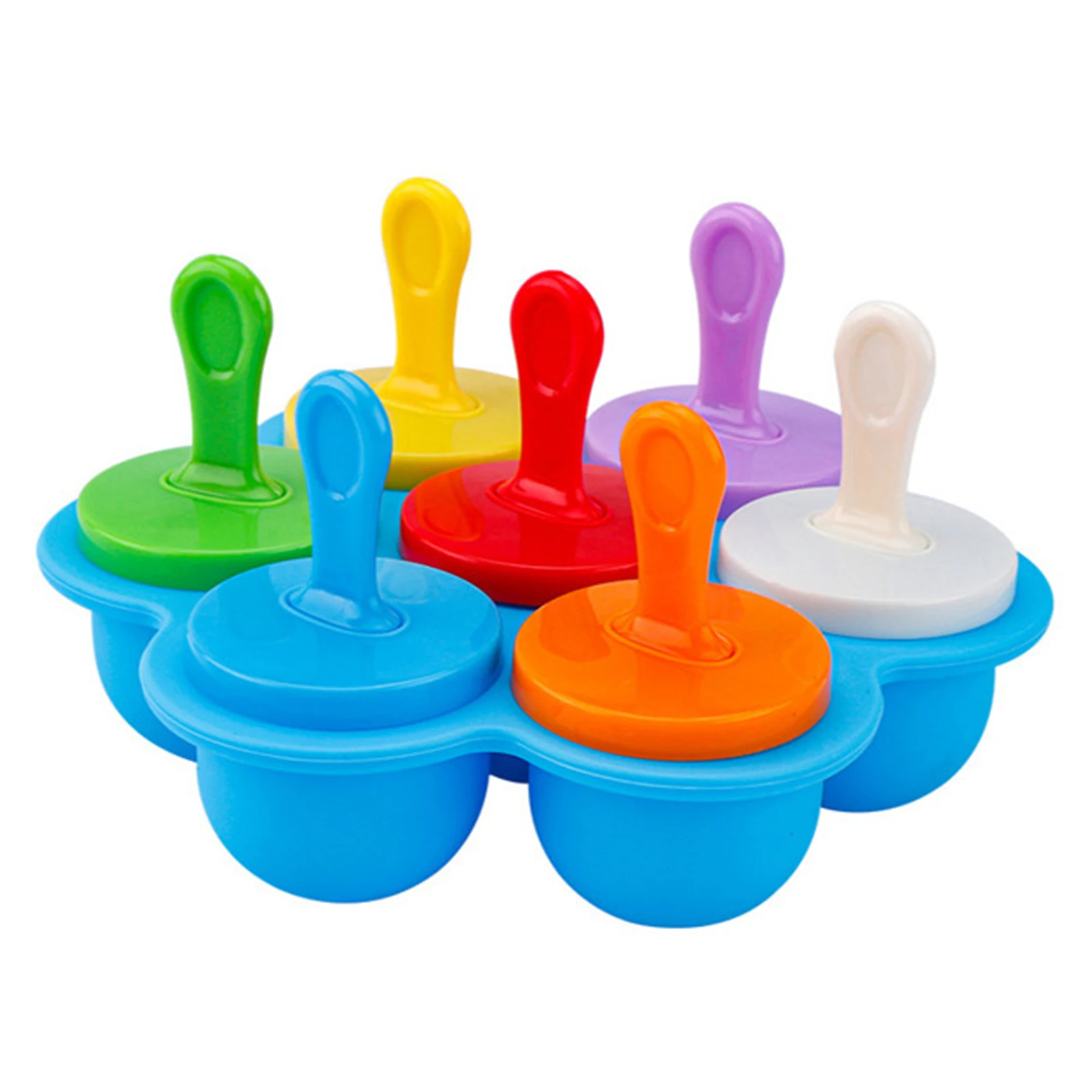 

Силиконовая форма для мороженого с 7 отверстиями, форма «сделай сам» для приготовления домашнего мороженого, кухонные аксессуары