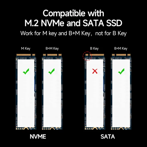 Fanxiang MD87 M.2 SSD корпус 10 Гбит/с NVMe/NGFF-SATA двойной протокол USB 3.2 Gen2 Type C SSD корпус для 2280/2242/2230 SSD Disk Box