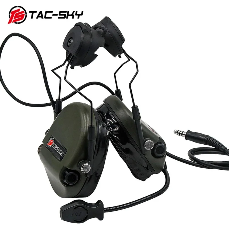 

TAC-SKY Tactical Electronic Noise Cancelling Silicone Earmuffs TEAHEADSET Hi-Threat 1 Outdoor Airsoft Shooting Tactical HEADSET