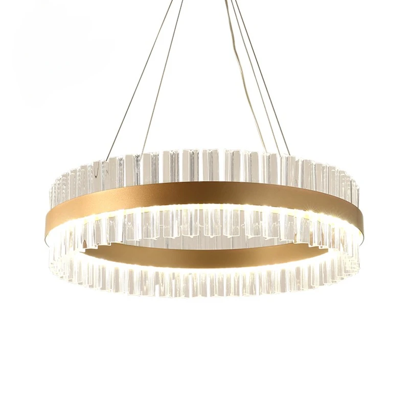 

Pendant Light Led Art Chandelier Lamp Room Decor New Hot sale Ring Dining Table Center Restaurant Crystal Indoor