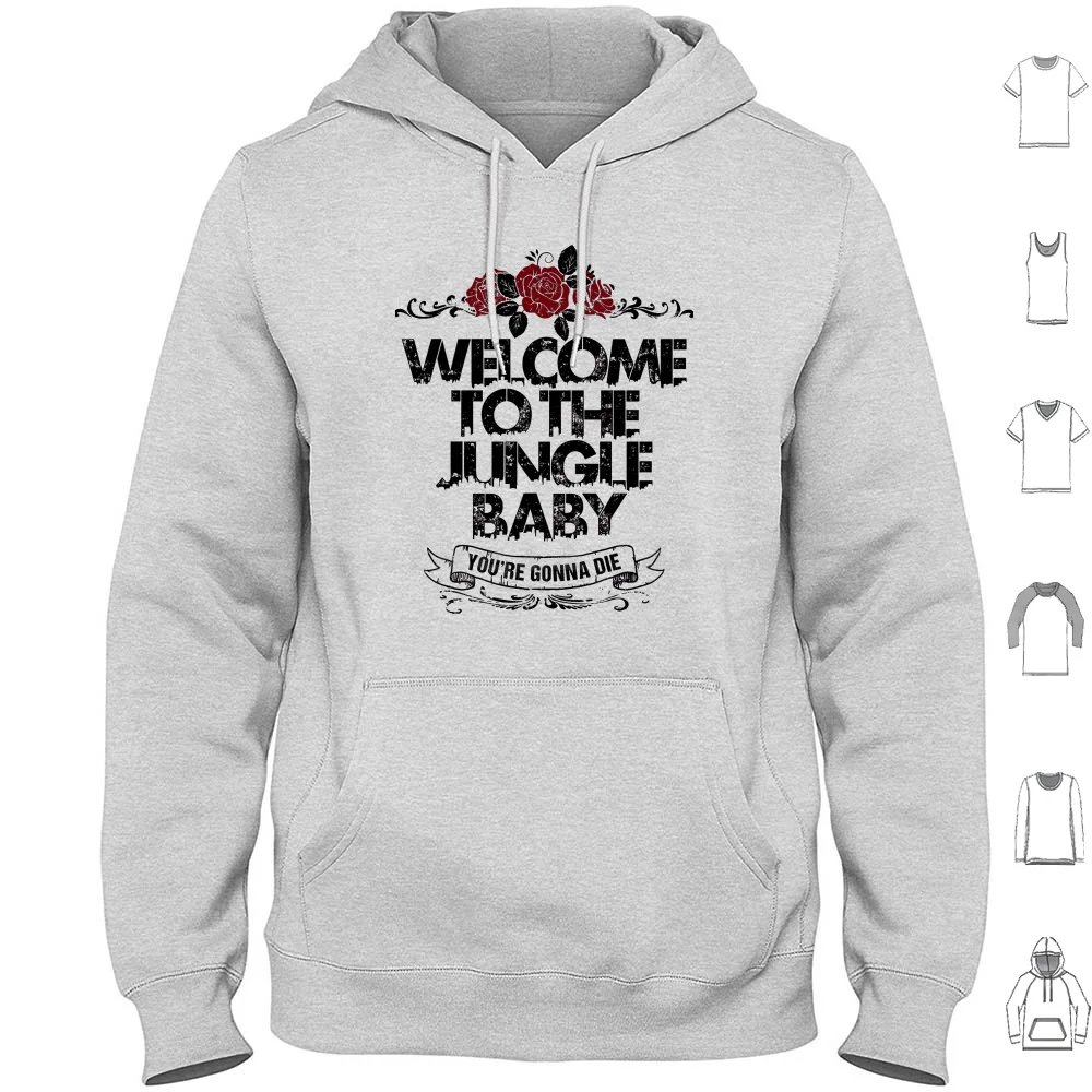 

Хлопковая толстовка с капюшоном Jungle, с длинным рукавом, Los Angeles Guns N Roses Gnr Guns And Roses Slash Axl Rose 80S, музыкальная группа Paradise